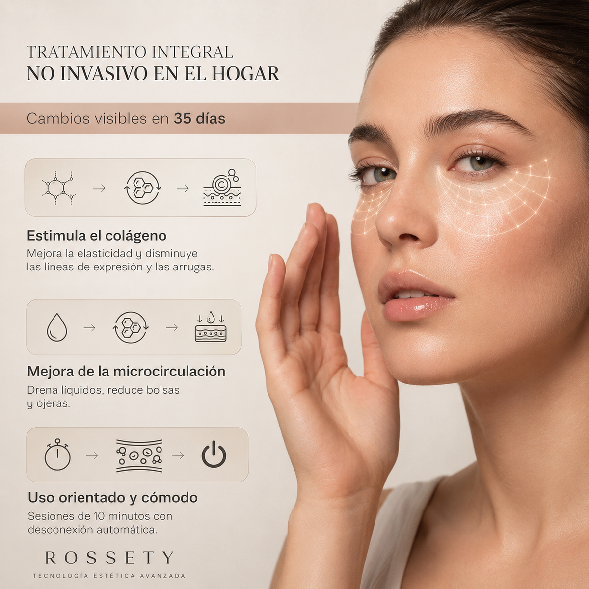 Rossety EyeGlow™ | Reparador de Bolsas y Ojeras
